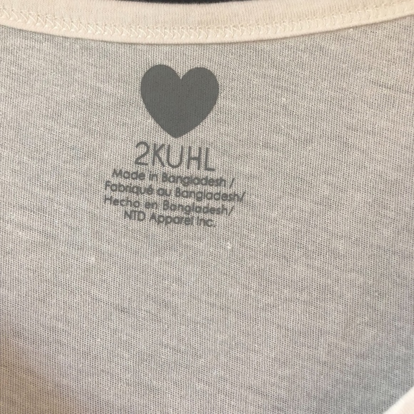 ❤️Graphic Lay-Z 2Kuhl Scoop neck tee -I7 - Picture 3 of 5